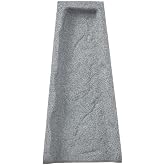 Rubberific Premium Rubber Downspout Splash Block, Rain Guard, Stone Textured Drain Extender (Gray)