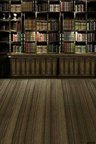 5x7ft Bookcase Backgrounds Wood Floor no Wrinkle Photography Backdrops for Wedding wd2082