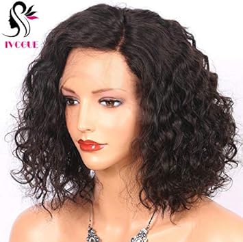 Amazon Com Malaysian Virgin Human Hair Lace Front Bob Wigs Short