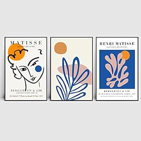 signwin 3 Piece Framed Canvas Wall Art Blue...