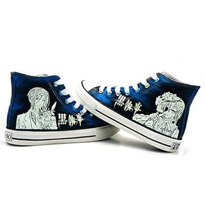 Black Butler Kuroshitsuji Ciel And Sebastian Cosplay Shoes Canvas