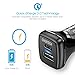 USB C Car Charger,CHOETECH 36W 2-Port Fast USB Car Charger 18W Power Delivery&Quick Charge 3.0 for iPhone 12/12 Pro Max/12 Mini/11 Pro Max/XS Max/SE,Galaxy Note 20/S20,Pixel 5/4/3 XL,iPad Pro,AirPods