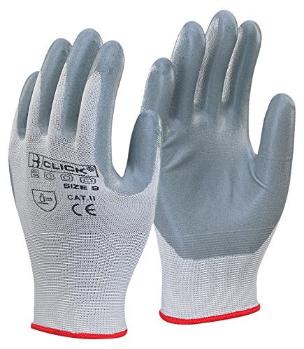 NITRILE FOAM POLYESTER GLOVE GREY L