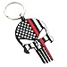 South Creek Trading Co. Thin Red Line Flag Skull Bottle Opener Keychain - Gift for Firefighters, Firemen, Firewomen