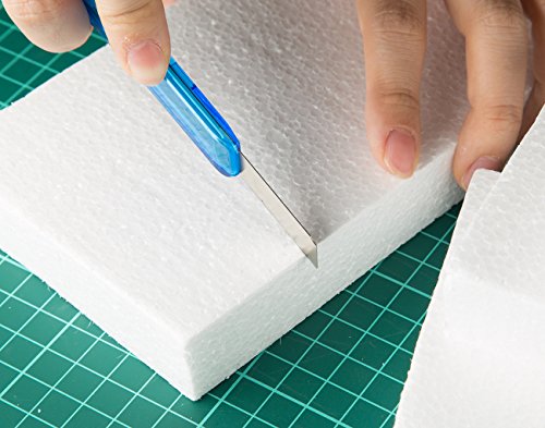 Juvale Foam Rectangle Blocks for Crafts - 12 in x 4 in x 1 in, White, 12 Pack - Cuttable & Paintable for Diorama Foam Boards & Sheets, Model Making & School Projects