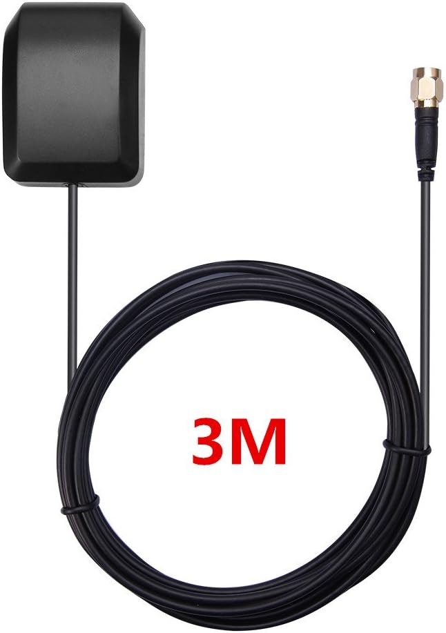 3m Car Auto GPS Active Remote Antenna/Aerial Adapter Connector /1575.42MHz SMA/GPS Receiver Antenna/SMA Plug Car GPS Receiver DVD Navigation Car GPS