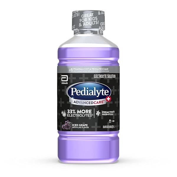 PEDIALYTE ADVANCEDCARE PLUS ELECTROLYTE HYDRATION DRINK, HAS 33%...