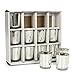 Hosley's Set of 12 Metallic Glass, Speckled Silver Finish Votive/Tea Light Holder, 3