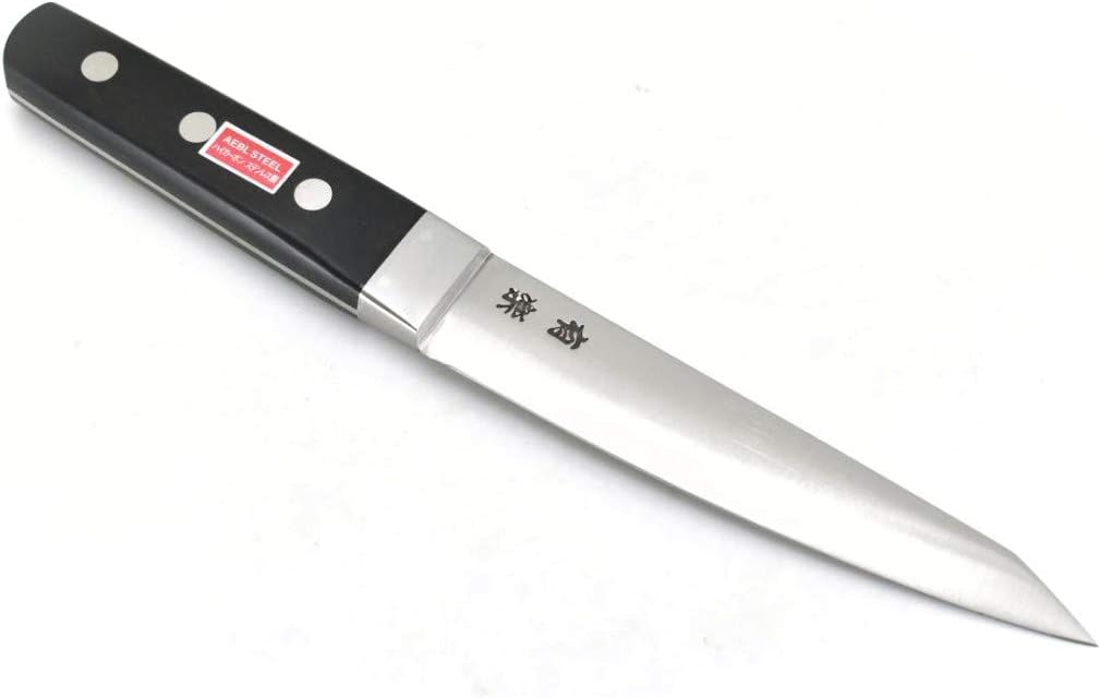 YUURAKU/AEBL Steel(Swedish High Carbon Pure Stainless),Professional Honesuki Knife Maru type 150mm/5.9"