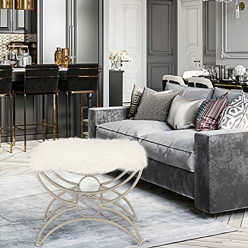 Ottoman Bench Footrest Stool (White) - Image 3