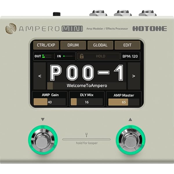 Amazon.com: Hotone Ampero Mini MP-50 Guitar Bass Amp Modeling IR 