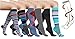 6 Pairs Women's Graduated Compression Trouser Socks 8-15mmHg