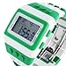 TODDCAHALAN Shhors New Sport Led Digital Brick Block Binary Watch lcd wristband Green White