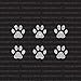 Set of 6 Mini Paw Print Iron On Rhinestone Crystal T-shirt Transfers by Jubilee Rhinestones