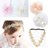 DANMY Baby Girl Rhinestone Crown Headbands Toddler Princess Headband Hair Accessories (2PCS)