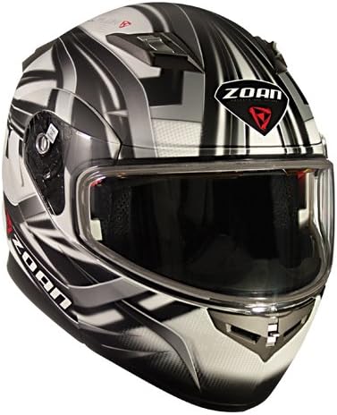 Zoan Flux 4.1 Devil Flat White Electric Lens Shield Modular Snowmobile Helmet Small