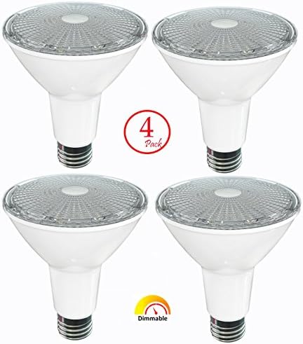 SleekLighting LED Par 30 Long Neck ,11 Watt(75 Watt Equivalent) ,Warm White -2700K,800Lumens,"Dimmable" Wide Flood Bulb, Indoor/Outdoor, Recessed Lighting, Spot Light,E26,ES&UL Wet Location 4Pack