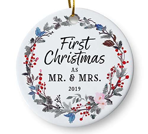 Download Amazon.com: First Christmas as Mr and Mrs 2019 Wedding ...