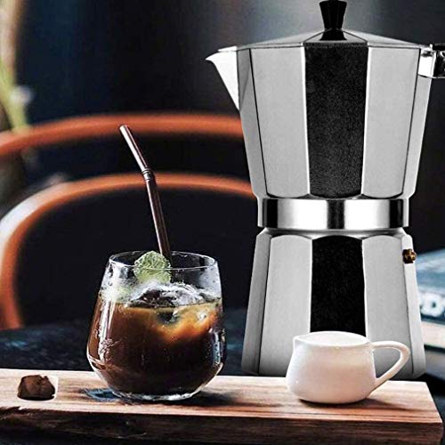 Verve Jelly Espressokocher,Italienische Moka Kanne,3 Tassen Aluminium,Espressomaschine,Herd Home Office Heiß verwenden… – Bild 7