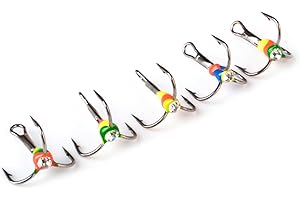5Pcs Carbon Steel Sinking Baits Tackle Tool Accessory Set Small Winter Fishing Three Jaw Hook Ice Treble