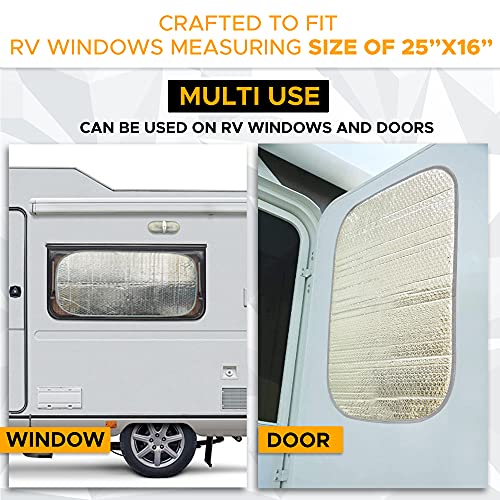 EcoNour RV Window Shade Foldable RV Door Window Cover Reflective