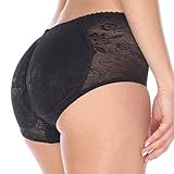 La Reve Butt Lifter Padded Panty  Enhancing Body Shaper for Women  Seamless, Medium, Black