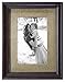 MCS Solid Wood Shadow Box Picture Frame With A Burlap Mat, Walnut, 4x6-Inch