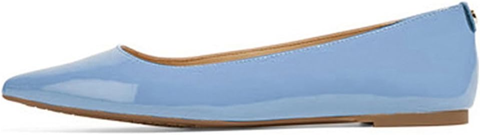 UMEXI Classic Pointed Toe Ballet Flat Slip On Patent Leather Shoes for Women