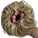 Felendy Messy Hair Bun Extensions Donut Chignons Wedding Hairpiece Thick Curly Wavy Hair Updo for Women Lady Girlthumb 3
