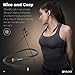 Magnetic Earphones Bluetooth Wireless V4.2 Comfy and Sweatproof ONKEE Earbuds I HiFi Stereo 15 Hrs Playback Headset I Cell & Tablets, Sports, Travel & TV Headphones with Noise Cancelling Mic (Black)