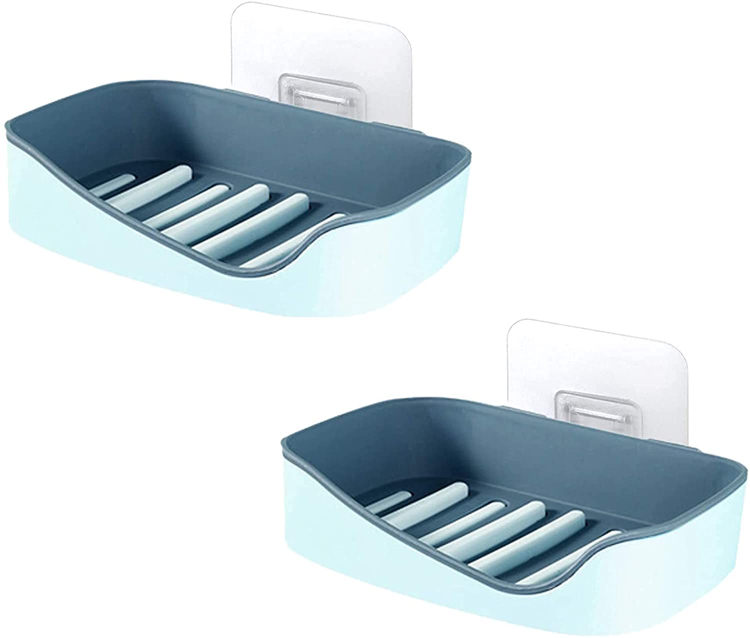 MODERN WORLD Soap Dish for Bathroom Plastic Adhesive Waterproof Wall