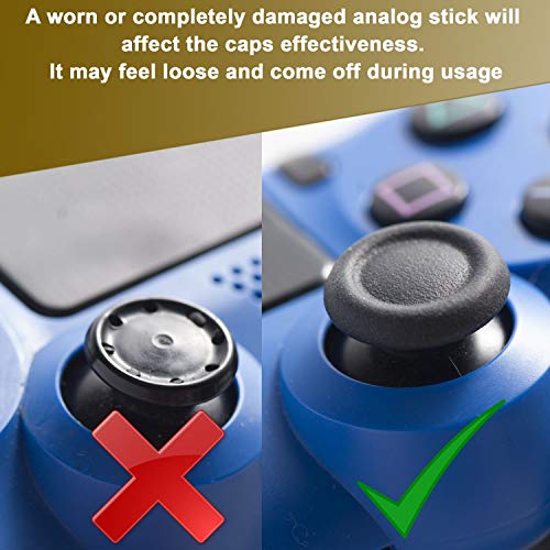 INSTEN [2 Pair Pcs Wireless Controllers Silicone Analog Thumb