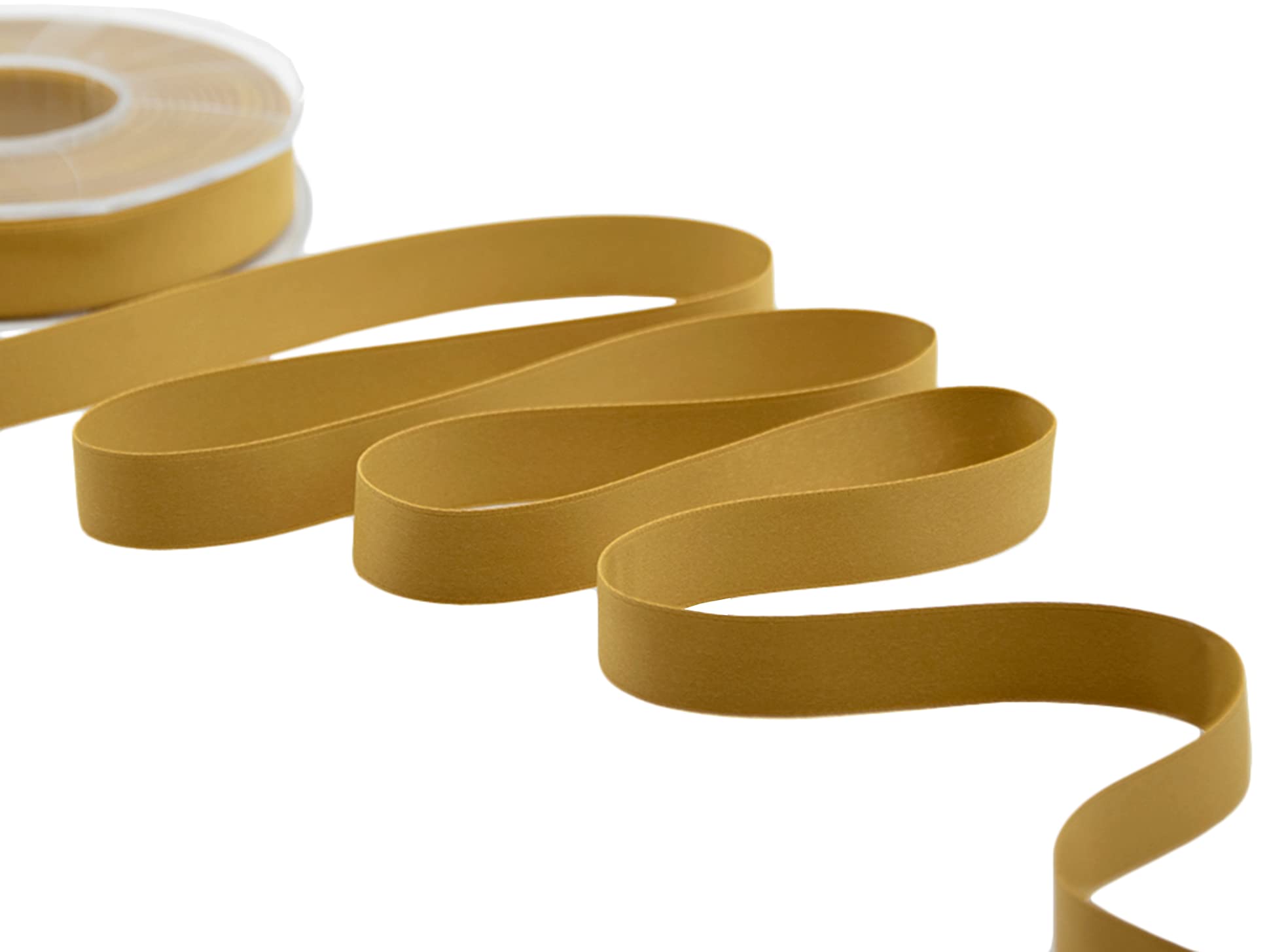 Furlanis Ribbon, Silk, Mustard, 15 mm x 20 m