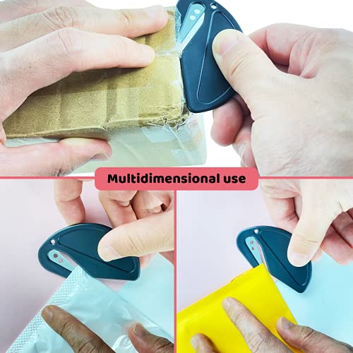 MUXGOA 5 Different Colors Letter Openers,Envelope Opener Plastic Mail Opener with Blade Paper Knife with 5 Different Colors Key Chain Assecories