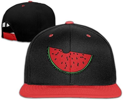 HUMRN BADE Cartoon Fresh Fruit Watermelon Snapback Adjustable Baseball Unisex Cap White