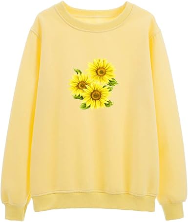 yellow sunflower sweatshirt