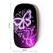 KawaiiMouse [ Optical 2.4G Wireless Mouse ] Butterfly Glitter Glittering Black Neon Purple