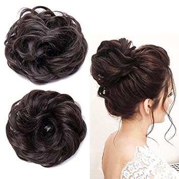 Buy Try Mee Set Of 2 Juda Rubber Band Bun Hair Extension For Women