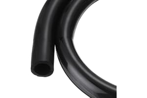 Rebower 3/4" x 10.8" Black Plastic PVC Tubing 3.3ft Flexible Vinyl Tube, [for Garden Irrigation, Water Hose, Fish Tank, Aquar