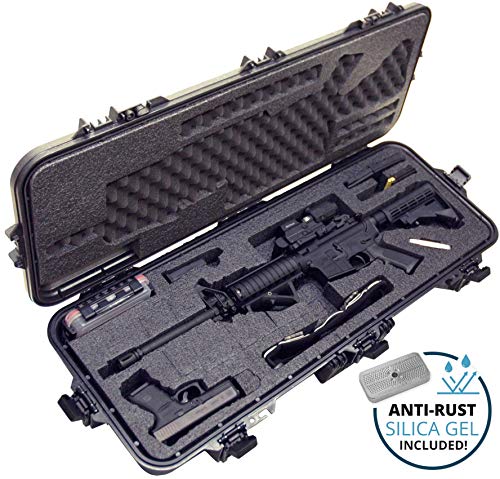 Case Club Pre-Cut AR15 Waterproof Rifle Case with Silica Gel & Accessory Box