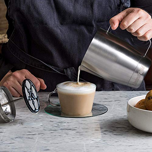 LinsnField 32oz Professional Milk Steaming Pitcher - NSF Approved Heavy Duty 304 Stainless Steel Milk Frothing Pitcher - Perfect Size Milk Jug for Baristas, 1000ml - Thumbnail 5