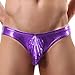 YiZYiF Men's Metallic Underwear Faux Leather Wet Look Bikini Thong Swimsuit