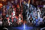 Mass Effect ME 1 2 3 John Shepard Nice Silk Fabric Cloth Wall Poster Print (36x24inch)