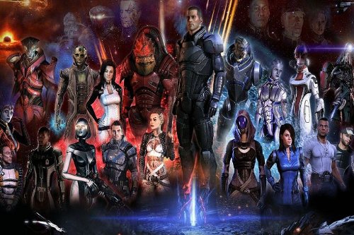 Mass Effect ME 1 2 3 John Shepard Nice Silk Fabric Cloth Wall Poster Print (36x24inch)