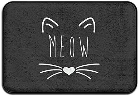 The Cute Cat Miaow Meow Cool Doormat Entrance Mat Floor Mat Rug Indoor/Outdoor/Front Door/Bathroom Mats Rubber Non Slip