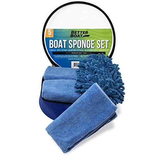 Boat Cleaner and Car Wash Sponges Non Scratch Microfiber Sponge Bucket