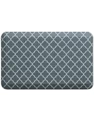 NewLife by GelPro Anti-Fatigue Designer Comfort Kitchen Floor Mat, 20x32â€, Lattice Mineral Grey Stain Resistant Surface with 3/4â€ Thick Ergo-foam Core for Health and Wellness