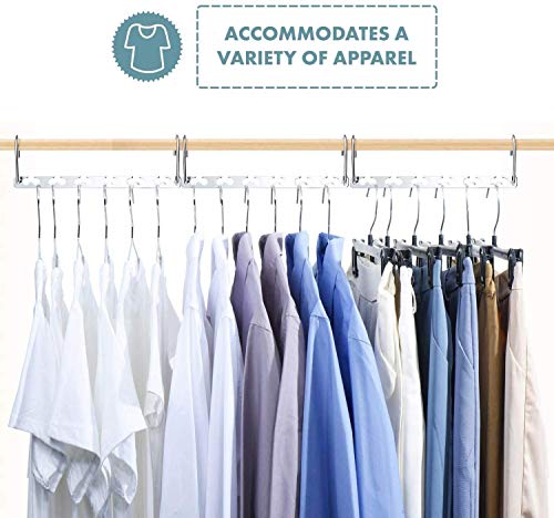 DECOZY-Magic-Clothes-Hangers-Smart-Closet-Saver-Pack-of-6--Heavy-Duty-Chrome-Steel-Space-Saving-Wonder-Hanger-Wardrobe-Organizer-System-for-Wrinkle-Free-Organization