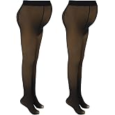 Bonuci 2 Pcs Maternity Fleece Tights | High Waist Stretchy for Belly Support, Warm Winter Hosiery, Translucent Sheer Fabric, Soft Pregnancy Legwear