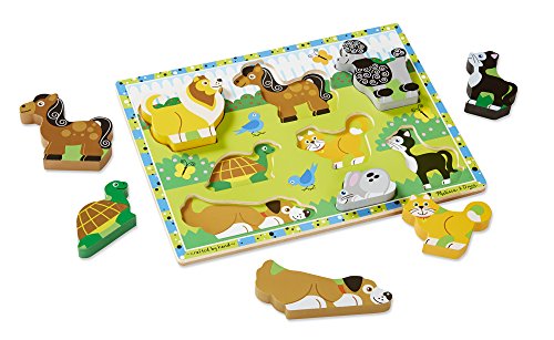 Melissa & Doug Pets Wooden Chunky Puzzle (8 pcs)